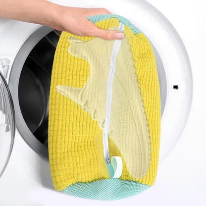 Washing Shoes Bag Cotton Laundry Net Fluffy Fibers Easily Remove Dirt Washing Bags Anti-Deformation Shoes Clothes Organizer