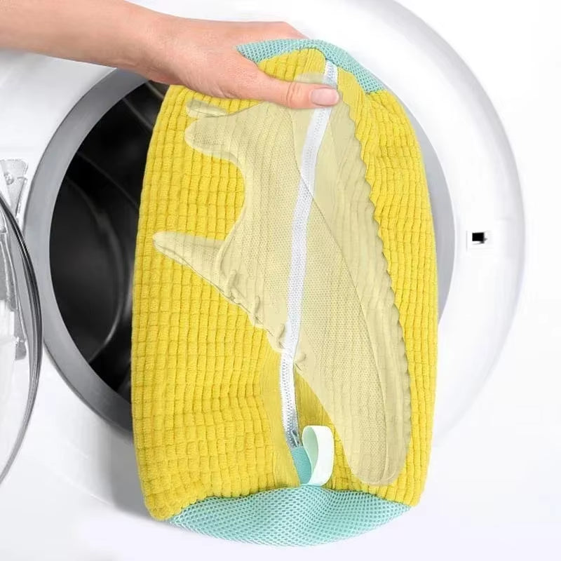 Washing Shoes Bag Cotton Laundry Net Fluffy Fibers Easily Remove Dirt Washing Bags Anti-Deformation Shoes Clothes Organizer