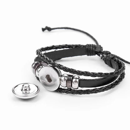 12 Constellation Zodiac Sign Charm Luminous Bracelets Men Women Vintage Multilayer Wrap Leather Chain Bangle Birthday Jewelry