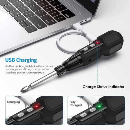 Electric Screwdriver Rechargeable Cordless Screwdriver Quick Electric Tool Home Small Electric Kit Repair Tool Electrician Repai